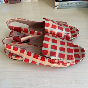 Carven Patent Leather Slingback Flats